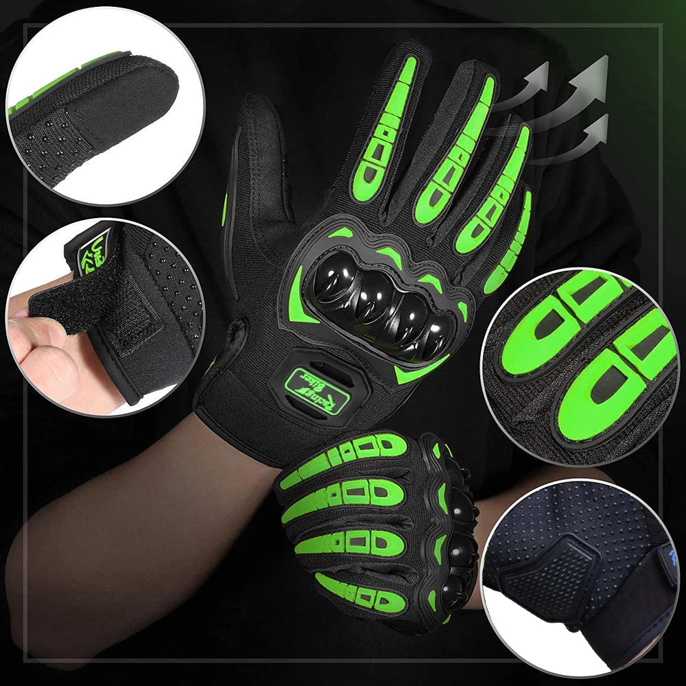 Motorcycle protect Gloves Waterproof Touch Screen Full Finger Leather Joint protection Anti-fall Moto Non-slip Riding Men Novelt