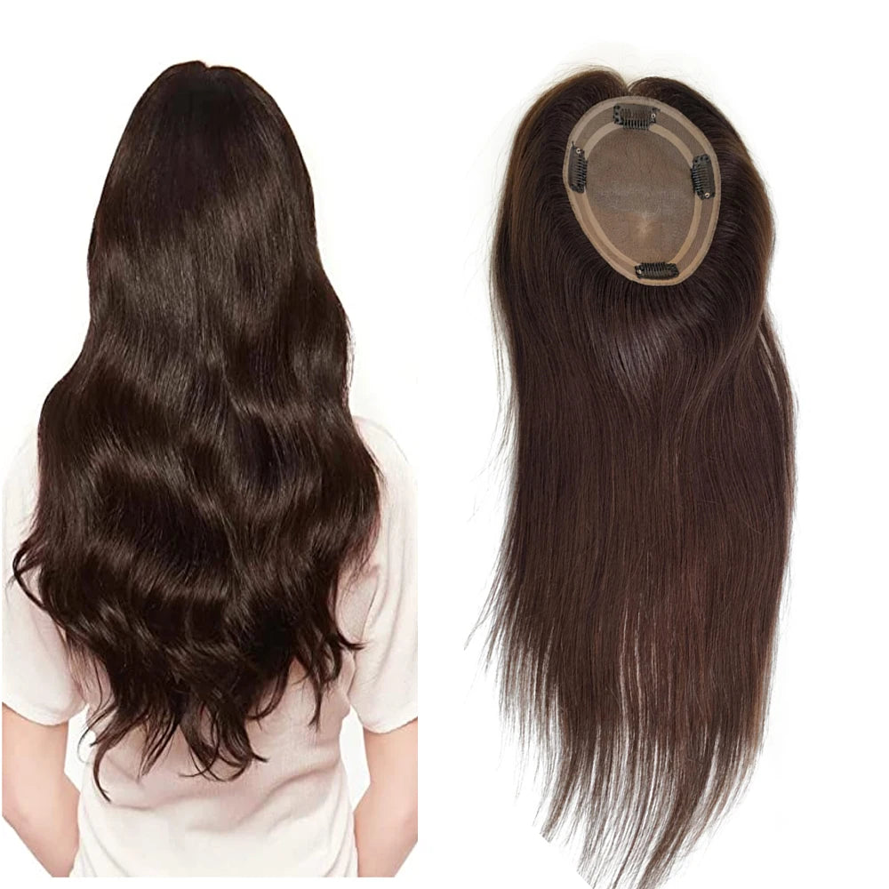 6x5inch Mono Hair Topper Human Hair Premium Hantied Hair Wigs For Women Chinese Cuticle Remy Human Hair Hairpieces
