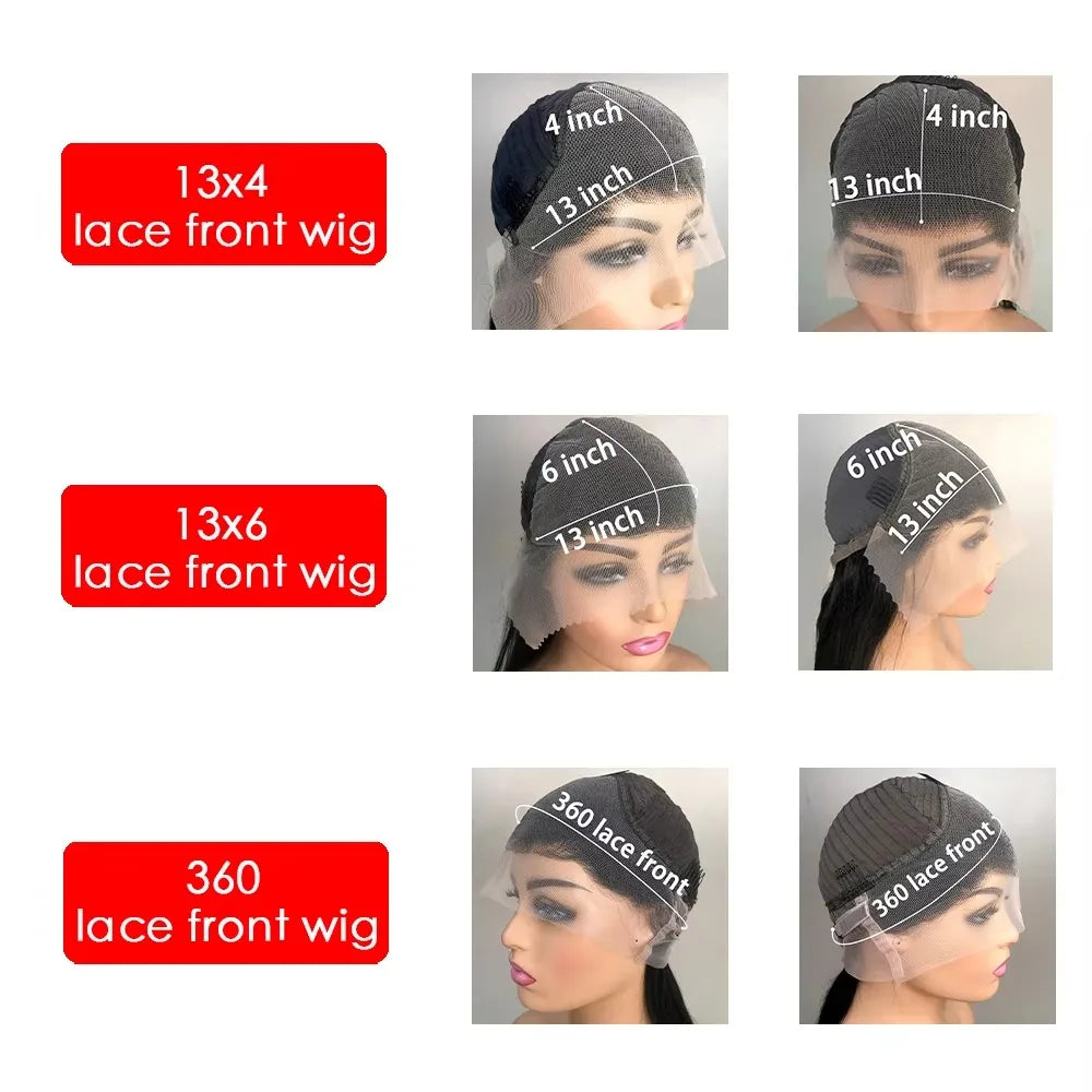 250% Density Deep Wave 13x6 360 HD Pre Plucked Lace Front Human Hair Wigs 40 46 Inch Curly Wig For Women Water Wave Frontal Wigs