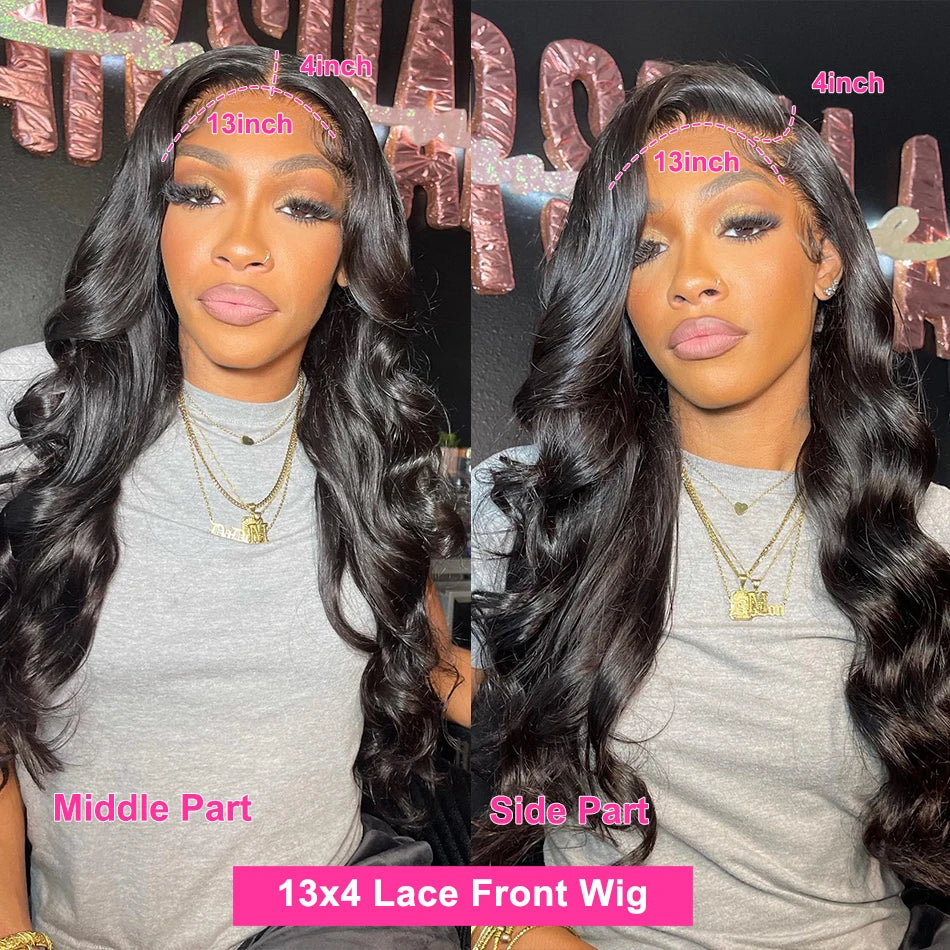 40 Inch 13x4 13x6 HD Body Wave Lace Front Wig Pre Plucked Loose Wave Lace Frontal Wig Water Wave Human Hair Wigs For Black Women
