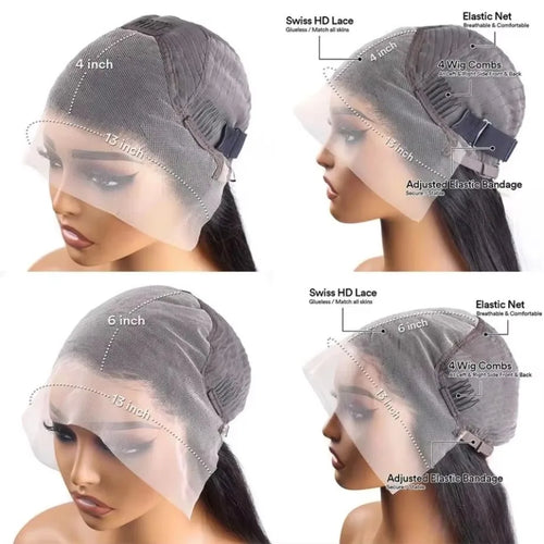 36Inch Straight HD Lace Front Wig 360 Full Lace Wig 13x4 13x6 HD Lace Frontal Human Hair Wig For Women Pre Plucked 220% Density