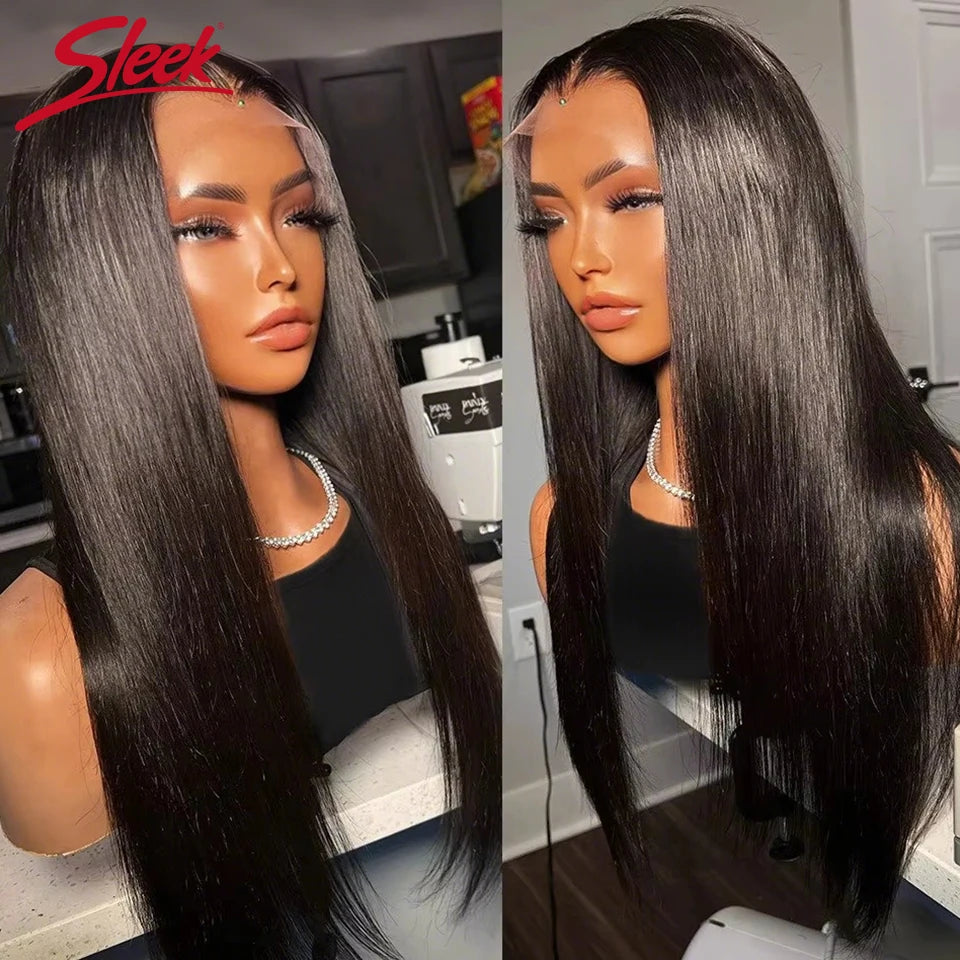 Sleek Blonde 30 Straight Lace Front Wigs 13x6x1 Lace Part Human Hair Wig For Women Transparent Lace Highlight Colored Remy Hair
