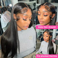 40 Inch Straight Lace Front Wigs Human Hair 250% Density 13x6 Frontal Wig for Women Pre Plucked with Baby Hair