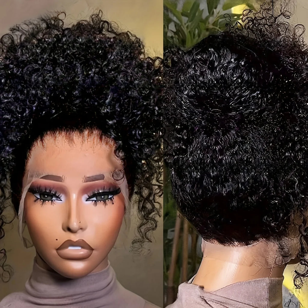 Women's 360 HD Lace Front Glueless Wig - 220Density Human Hair Deep Wave 13x4 13x6 Lace Frontal with Pre-Plucked Hairline