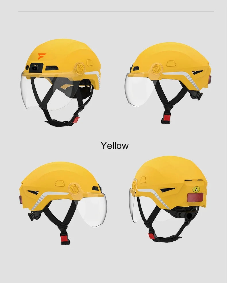 M8 Intelligence Motorcycle Helmet Bicycle Safety Helmet Built-in Noise-canceling BT Dashcam with LED Headlights