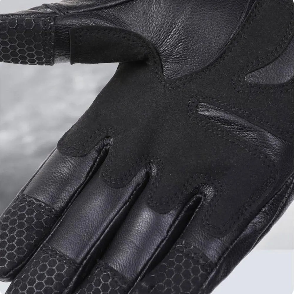 Leather Motorcycle Gloves Full Finger Touch Screen Guantes Moto Motorbike Riding Gloves Wear-resistant Motocross Gloves