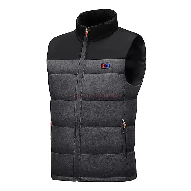 Heated Vest Unisex Charging Heating Clothing Cotton Vest 11 Zone Heating Constant Temperature Vest Motorcycle Rider Gear