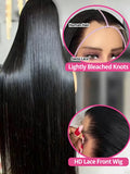 40 42 Inch Bone Straight Human Hair Wigs 13x6 HD Transparent Lace Frontal Wigs Glueless Straight Lace Front Human Hair Wigs