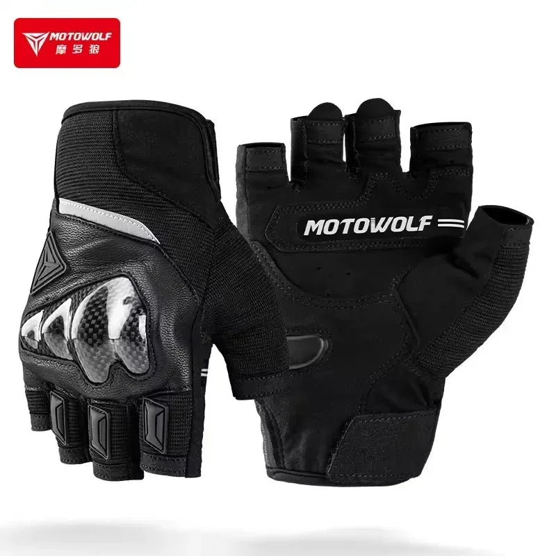 Summer Fingerless Half Finger Simracing Gloves For Motorcycle Bicycle Riding Carbon Protection gym MTB Motorbike Glove Men Women