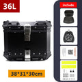 Aluminum Motorcycle Box 45L 55L 65L 80L Motorcycle Rear Luggage Box Helmet Travel Storage Case Moto Top Box Universal Waterproof