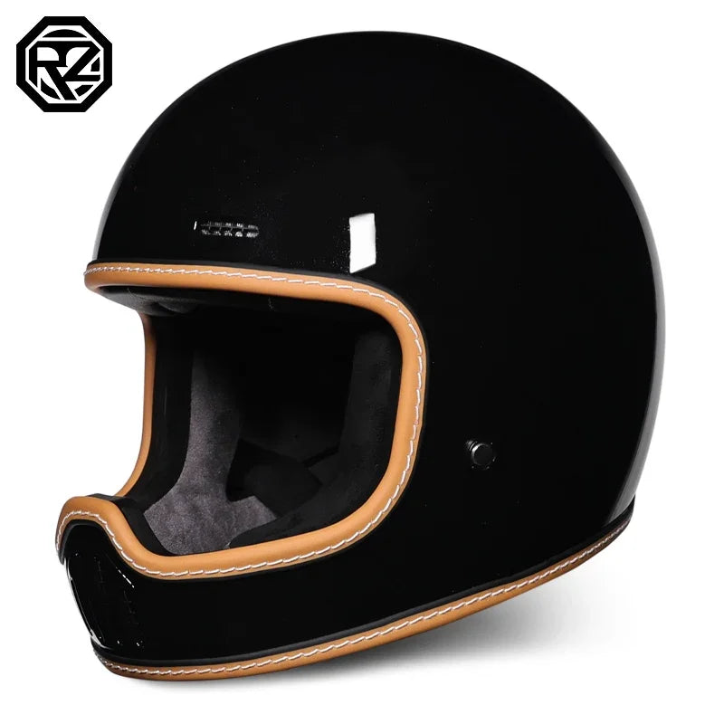 ORZ Retro Motorcycle Full Helmet Motorcycle Helmet Four Seasons Couple Street Bike Helmet Riding Cascos Para Moto