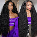 200% Density Deep Wave Lace Frontal Wig 30 40 Inch 13x4 13x6 Hd Lace Front Human Hair Wigs 100% Human Hair Wig For Black Women
