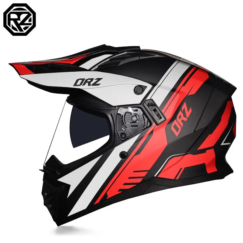 ORZ Off-Road Motorcycle Helmet with Sunshield Moto-Cross Motocross Helmet Racing Moto DOT cascos