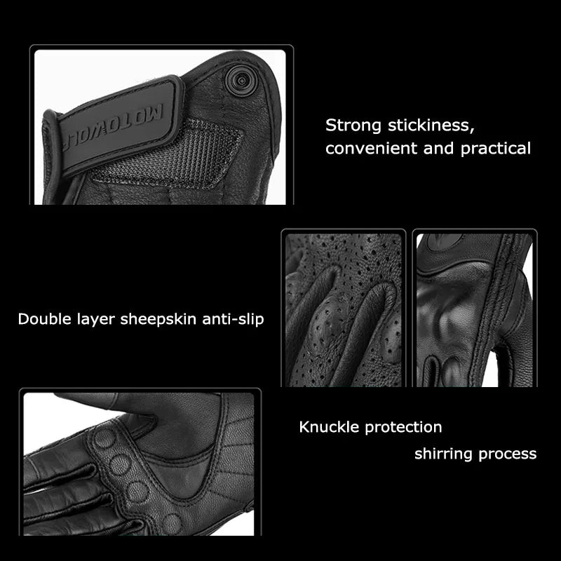 Motorcycle Gloves Men Women Moto Leather Gloves Cycling Winter Gloves Motorbike Motorcross ATV Motor Gloves Breathable Gloves