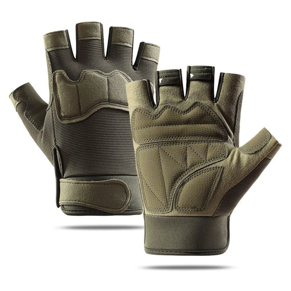 Retro Wear-Resistant Motorcycle Gloves Anti-Slip Vintage Racing Gloves Goatskin Leather Fingerless Half Finger Gloves Women Men