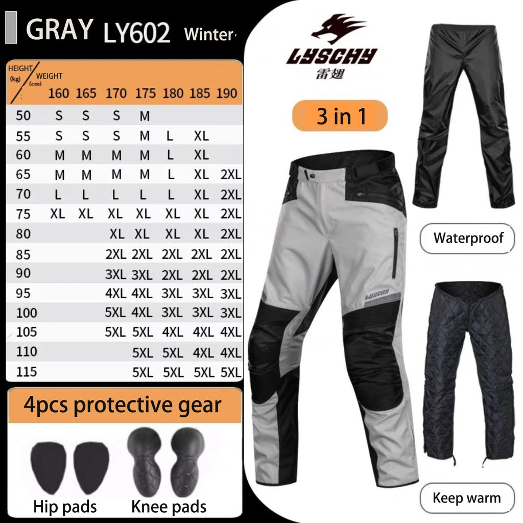 Winter Warm Motorcycle Jacket Pants Suit Waterproof Men Motorbike Riding Moto Jacket Protective Gear Armor Clothing