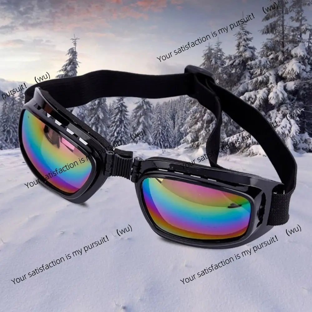 Sports Goggles Windproof Cycling Glasses Foldable Vintage Snowboard Goggles Multifunctional Adjustable Motorcycle Glasses Riding