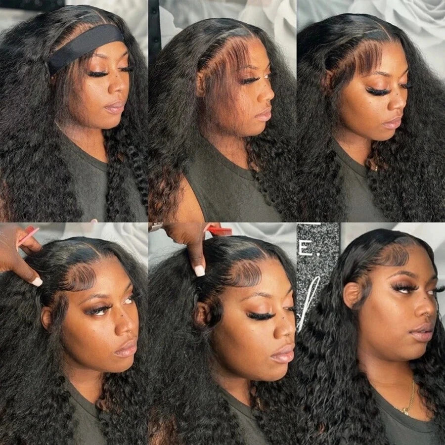 13x6 Water Wave Lace Front Wigs Human Hair 13x4 HD Transparent Lace Front Human Hair Wigs For Women Deep Curly Lace Wigs