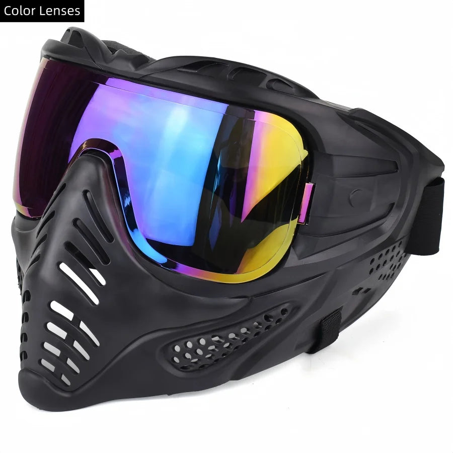 Motorcycle Full Face Mask Windproof Goggles, Outdoor Sports Riding Glasses for Halloween, Gaming, CS Tactical Airsoft