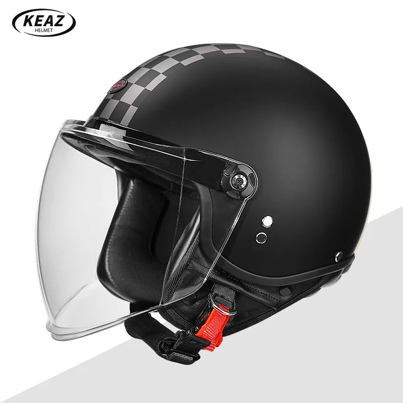 DOT Certified Universal 3/4 Open Face Motorcycle Helmet Advanced Technology for Maximum Comfort for Adult Long Rides All Seasons