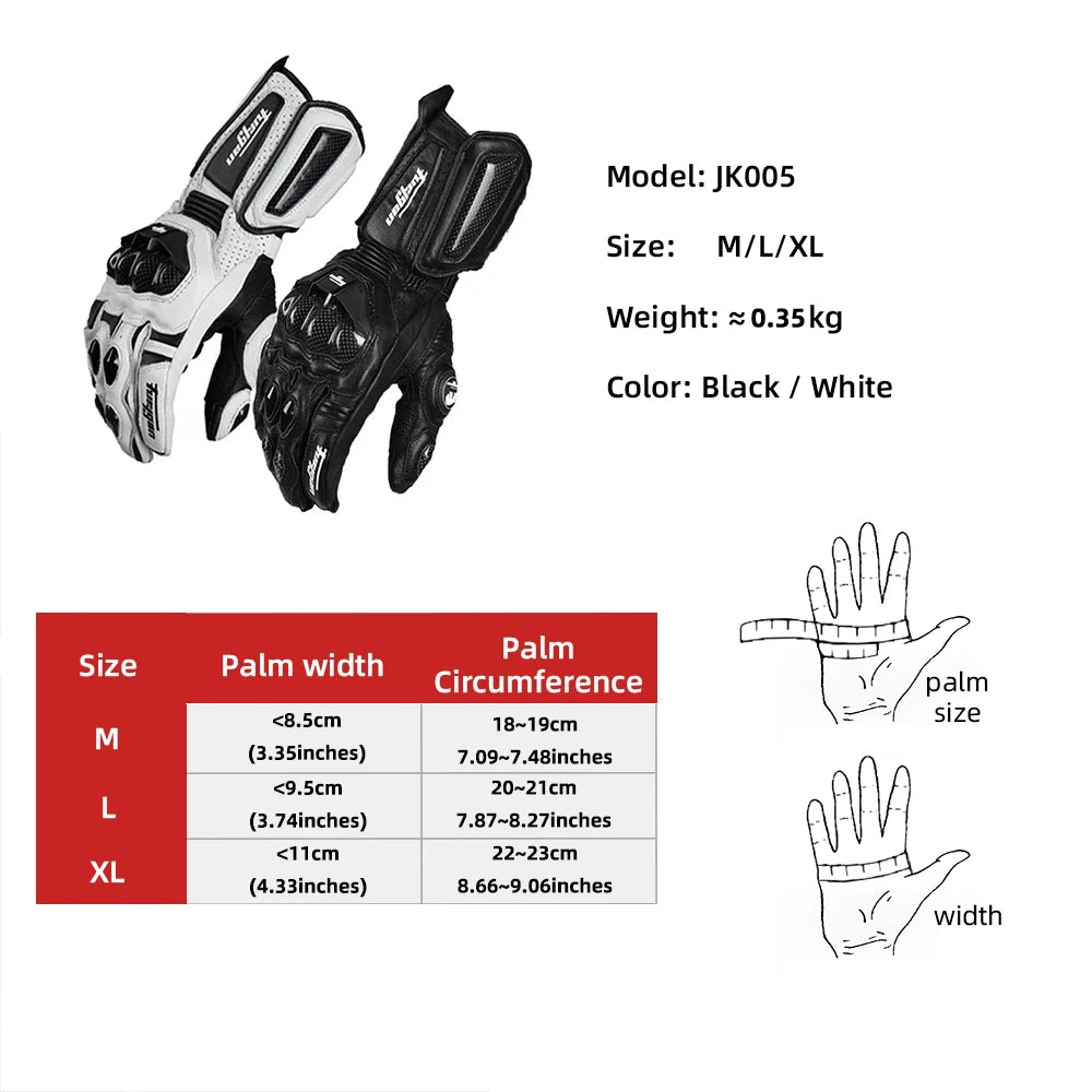 Genuine Leather Men Luva Riding Moto Motorcycle Guantes Racing Equipment Waterproof  Touch Screen Motocross Winter Gloves