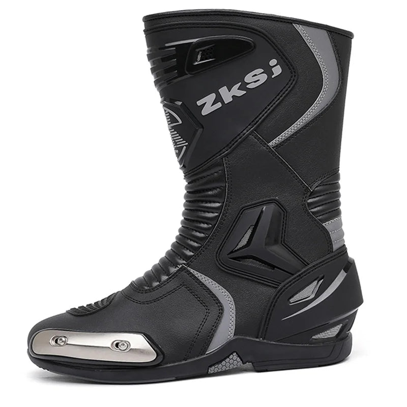 Mens Anti Slip Motorcycle Shoes Dirt Bike Boots Motobike Boots Sport Touring Protection Riding Gear Waterproof botas moto