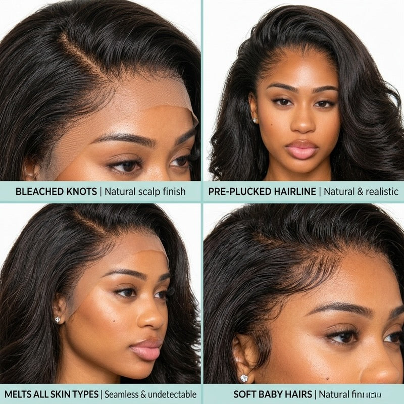 13x6 Lace Front Wigs Human Hair 250 Density Hd Body Wave Lace Frontal Human Hair Wigs For Women Glueless Pre Plucked Black Wig
