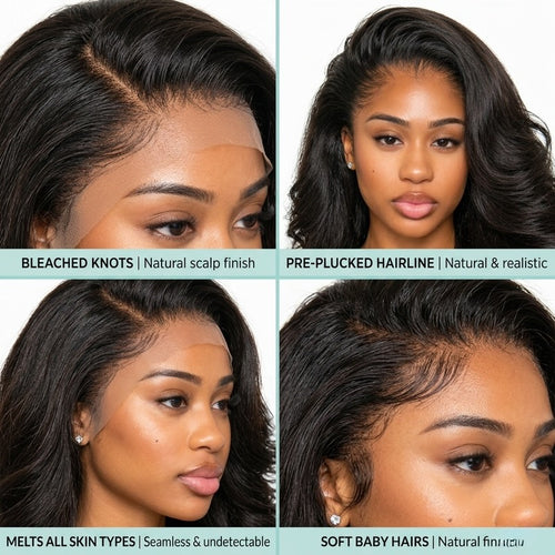 13x6 Lace Front Wigs Human Hair 250 Density Hd Body Wave Lace Frontal Human Hair Wigs For Women Glueless Pre Plucked Black Wig