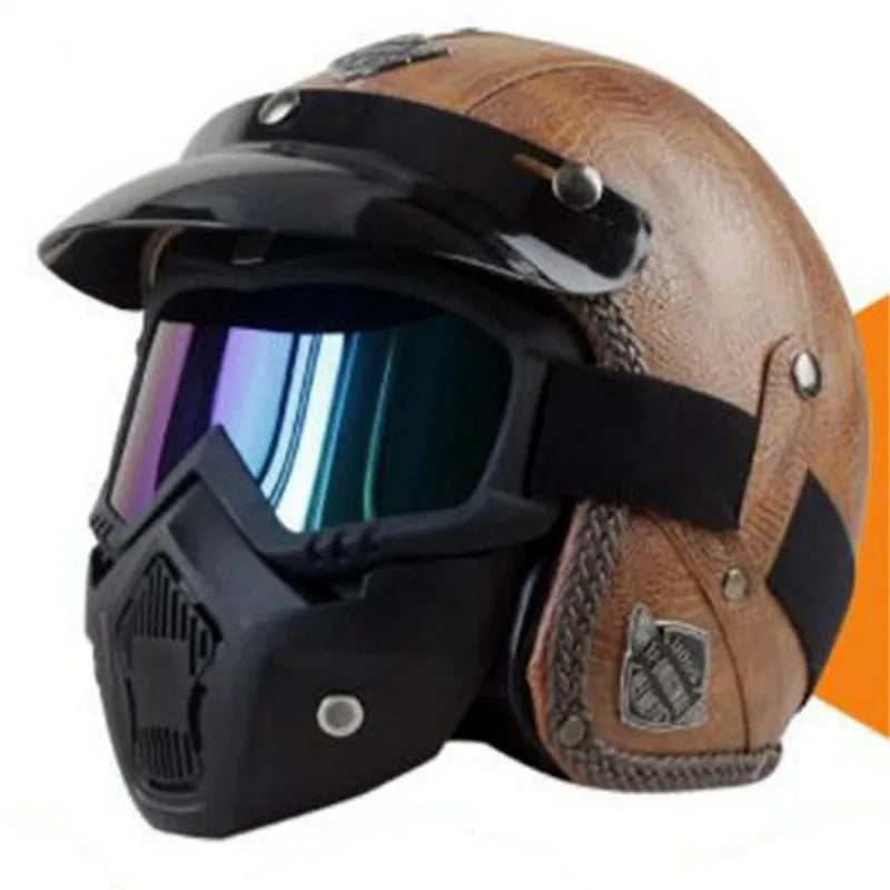 New Arrival Helmets Open Face 3/4 Helmet Personalized Mens Womens Vintage Retro Motorcycle Cascos Para Moto Helmets
