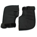 2X Motorcycle/Scooter Handlebar Hand Muffs Winter Thermal Handlebar Gloves Black PU Windproof Waterproof Motorbike Riding Gloves