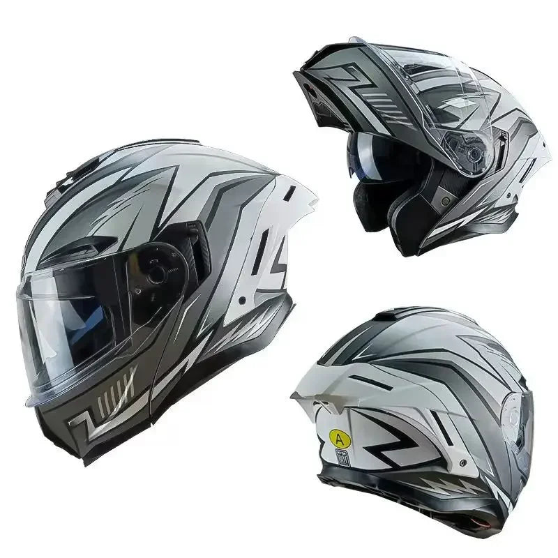 Flip up Motorcycle Helmet With Bluetooth Dual lens off-road Racing helmet Cascos para moto Motorbike Helmet DOT Approved For BMW