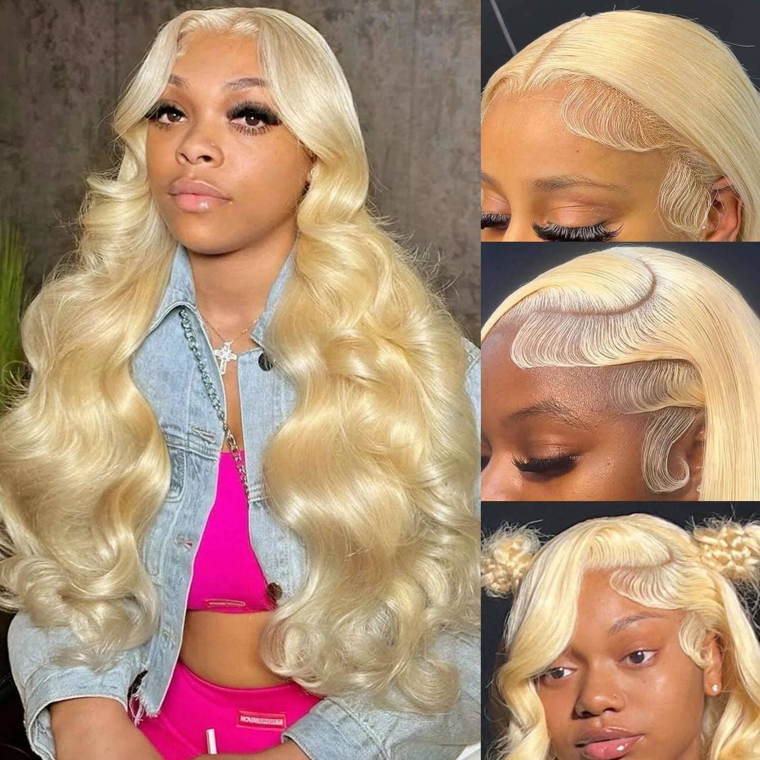 Addictive 40 Inch 250 Density 613 Human Hair Wig 13x6 Hd Lace Frontal Wig Body Wave Lace Front Wigs Honey Blonde Human hair Wig
