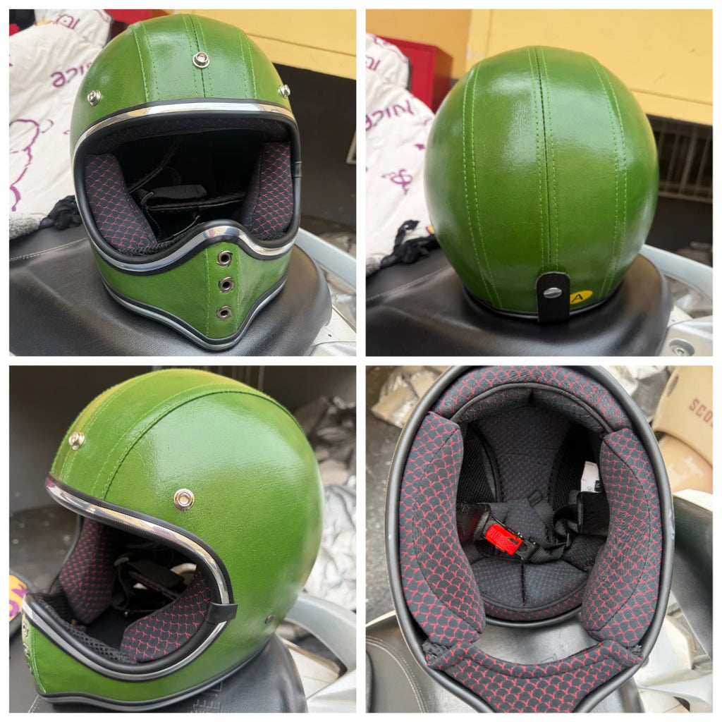 HOT Retro Full Face Motorcycle Helmet ABS Multi-color Options Available Full Face Helmet ABS Enhanced Comfort for Long Rides