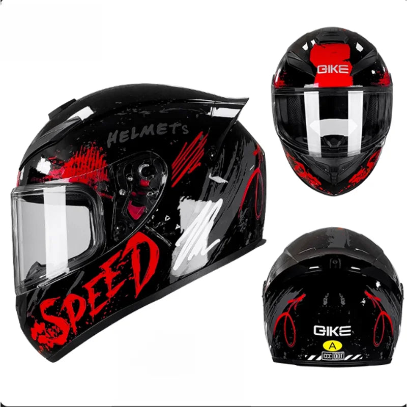 Latest Personalised Design Grey Wolf Pattern Motorcycle Full Face Helmet DOT Approved Possess Unmatched Comfort Thrilling Rides