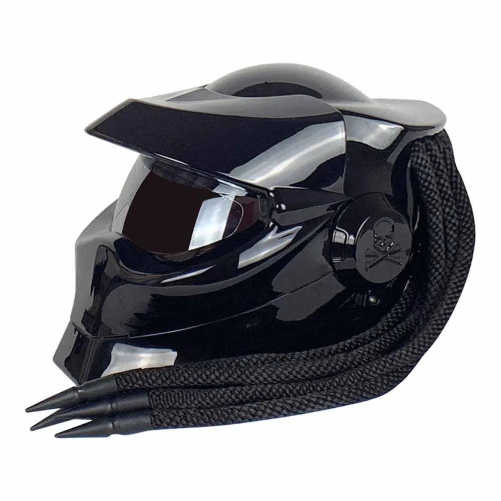 Matte Black Dreadlocks Full Face Biker Helmet Wear-Resistant Motorcycle Equipment Anti-Fall Motocross Kask Breathable Protection