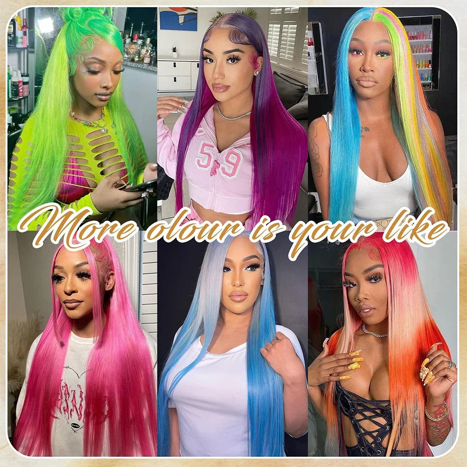 13x4 13x6 360 HD Transparent 613 Honey Blonde Color Lace Front Human Hair Wigs for Women Raw Brazilian Straight Lace Frontal Wig