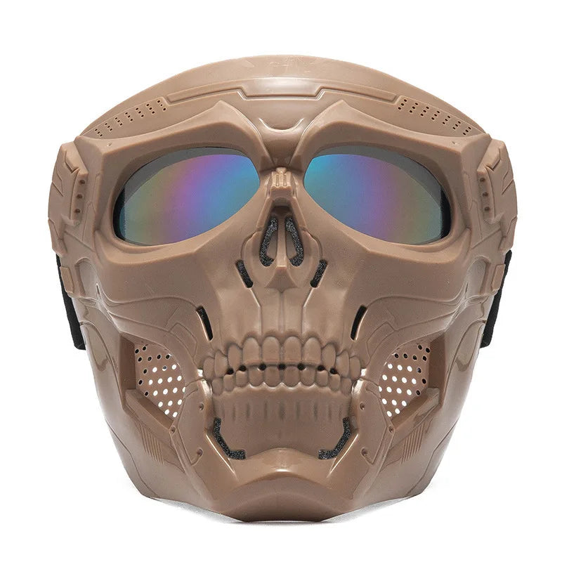 Motorcycle Skull Mask Wind Goggles Outdoor Sports Riding Glasses Motorcycle Windproof Tactical Mask Goggles Tactical Helmet