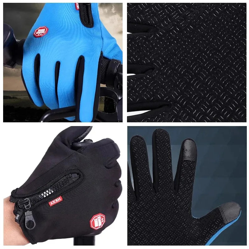 Winter Gloves for Men and Women Touch Screen Warm Sports Skiing Outdoor Riding Motorcycle Windproof Anti-slip Warm Gloves S-XL