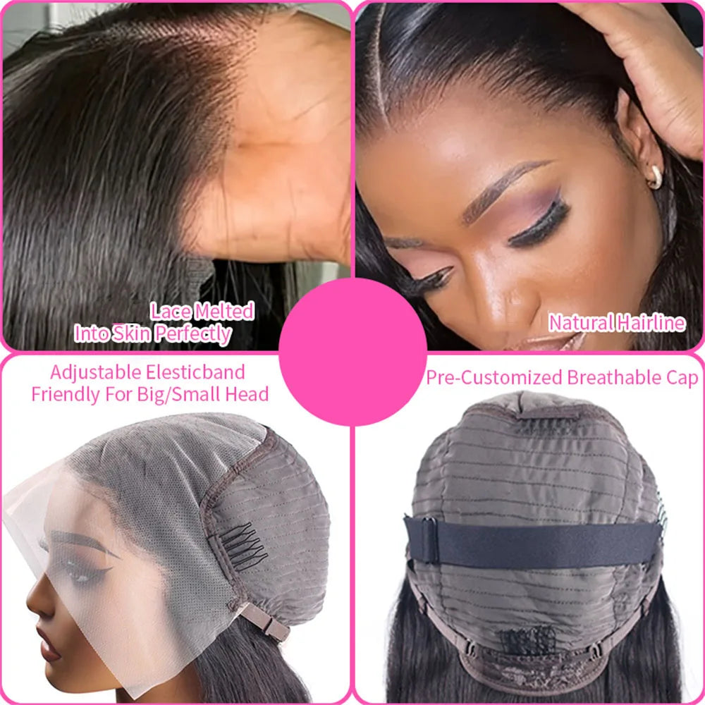 Body Wave 200 Density 13x4 Lace Front Wigs For Women Choice Wavy 13x6 HD Transparent Lace Frontal Human Hair Wig on Sale