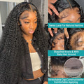 Curly Wig Human Hair 40 Inch Hd Lace Wig 13x6 Human Hair Deep Wave Frontal Wig Water Wave Lace Front Wig Brazilian Hair Wigs