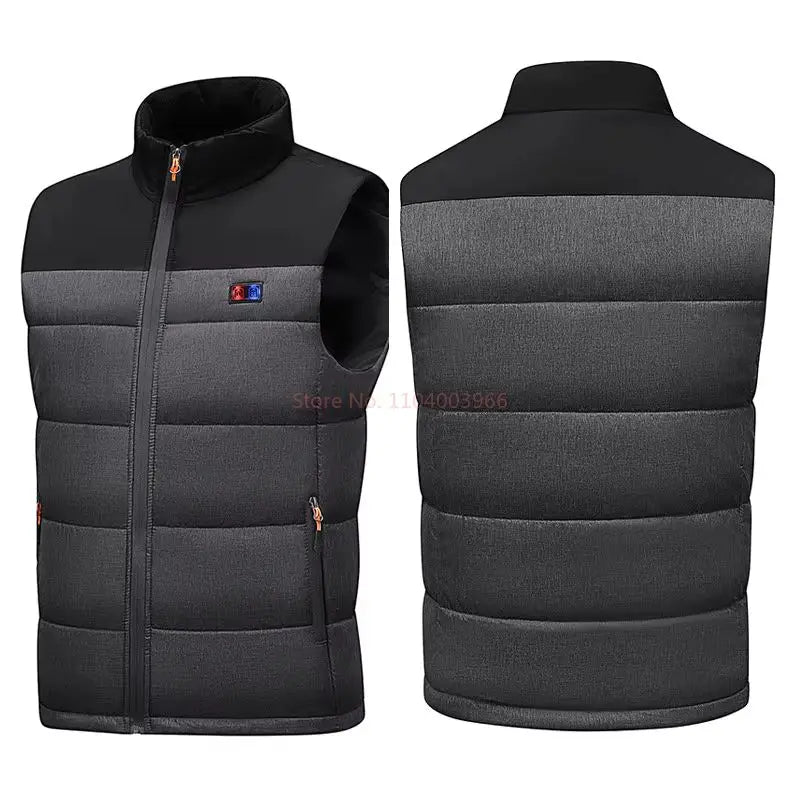 Heated Vest Unisex Charging Heating Clothing Cotton Vest 11 Zone Heating Constant Temperature Vest Motorcycle Rider Gear