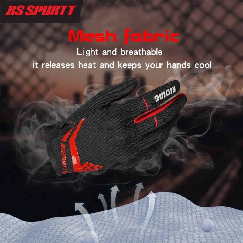 Upgraded Summer Men Women Motorcycle Gloves Racing Anti-fall Riding Rider Equipment Protective Gear Mesh Breathable Moto Gloves