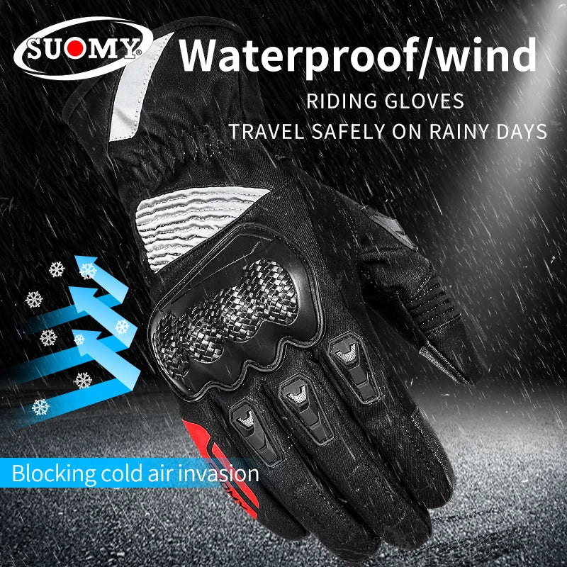 Winter Motorcycle Gloves Men Women Waterproof Warm Motocross Motorbike Racing Riding Protective Cold Weather Gear S-XXL