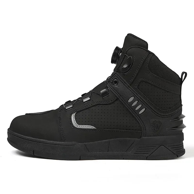 Motorcycle Boots Men Biker Shoes Moto Sneaker Microfiber Leather Adventure Motocross Shoes Anti-slip Motorcycle Equipment