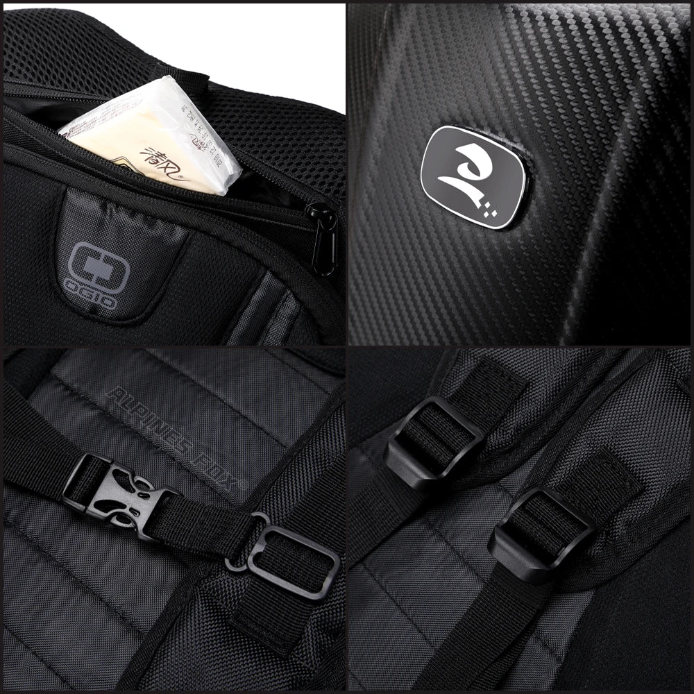 Waterproof Motorcycle Backpack Full Face Helmet Backpack Rider Bag Reflective Travel Bag Carbon Fiber Motorcycle Helmet Bags Men
