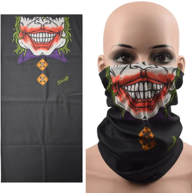 Multifunctional Unisex Windproof Skull Bandana for Motorcycle Riding, Skiing, and Parties.