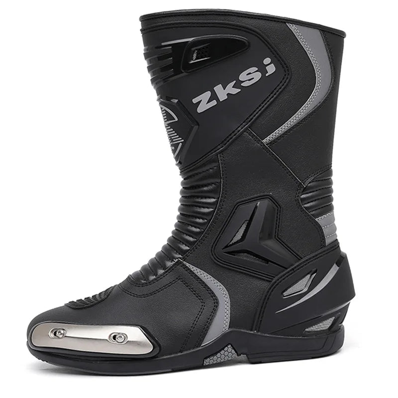 Mens Anti Slip Motorcycle Shoes Dirt Bike Boots Motobike Boots Sport Touring Protection Riding Gear Waterproof botas moto