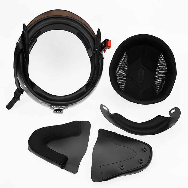 DOT Certified Universal 3/4 Open Face Motorcycle Helmet Advanced Technology for Maximum Comfort for Adult Long Rides All Seasons