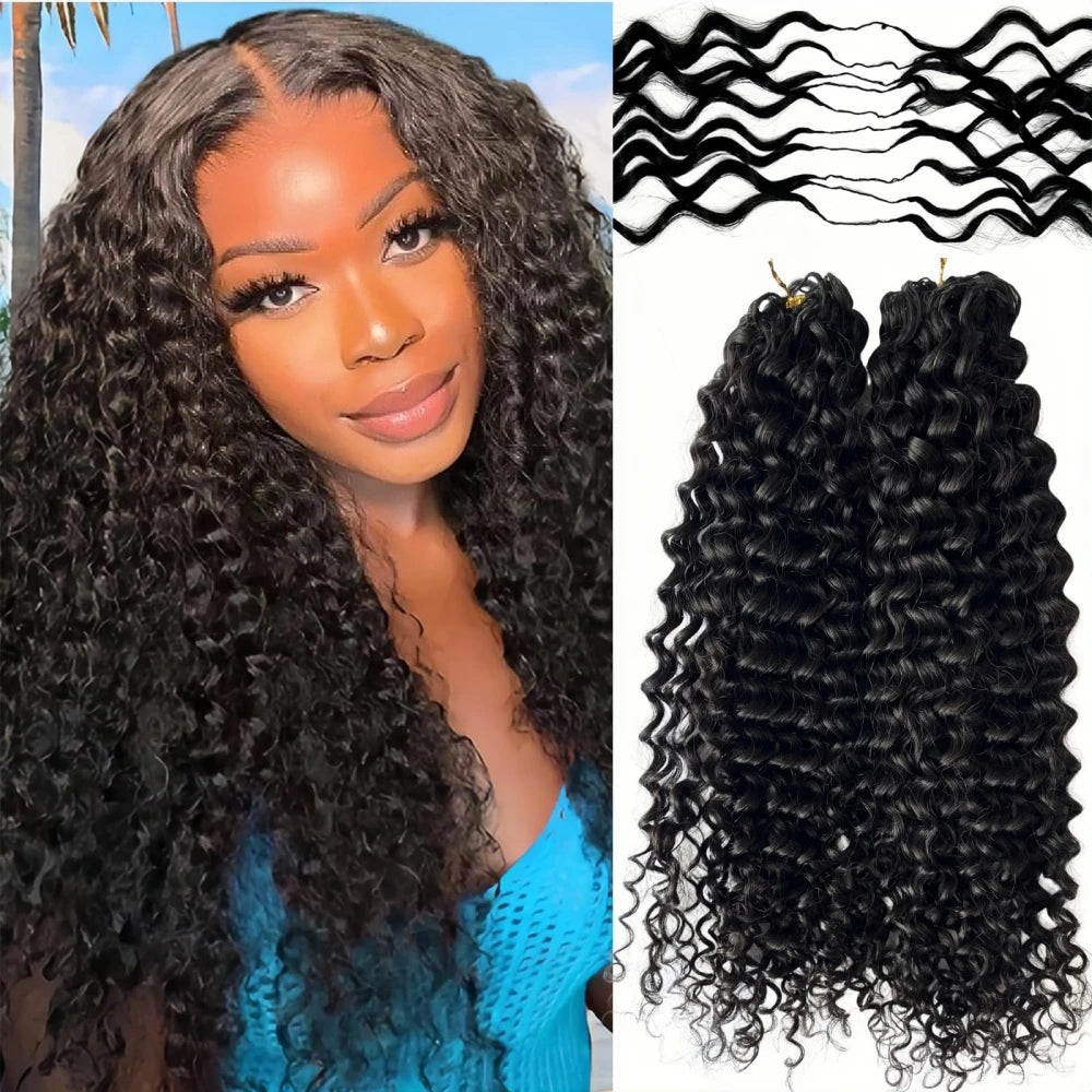 Small Spirals Curly 12A Human Crochet Hair Invisible Knot Pre looped Lightweight Soft Afro Tight Kinky Curly Crochet Human Hair
