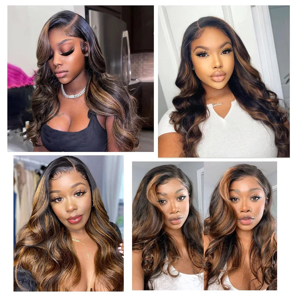 FB30 Body Wave Wig FB30 Highlight 13x6 HD Transparent Lace Frontal Human Hair Wig Brazilian Pre Plucked Wigs For Black Women